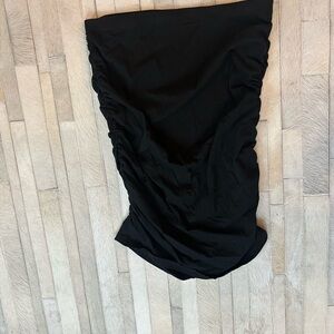 Black Ruched Skirt